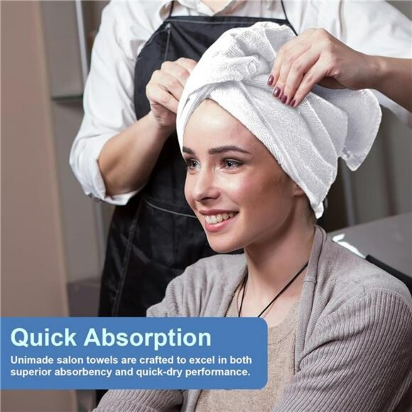 White Microfiber Hand Towels Set 24 Pack Quick Dry Absorbent Gym Bathroom Salon - Picture 5 of 7